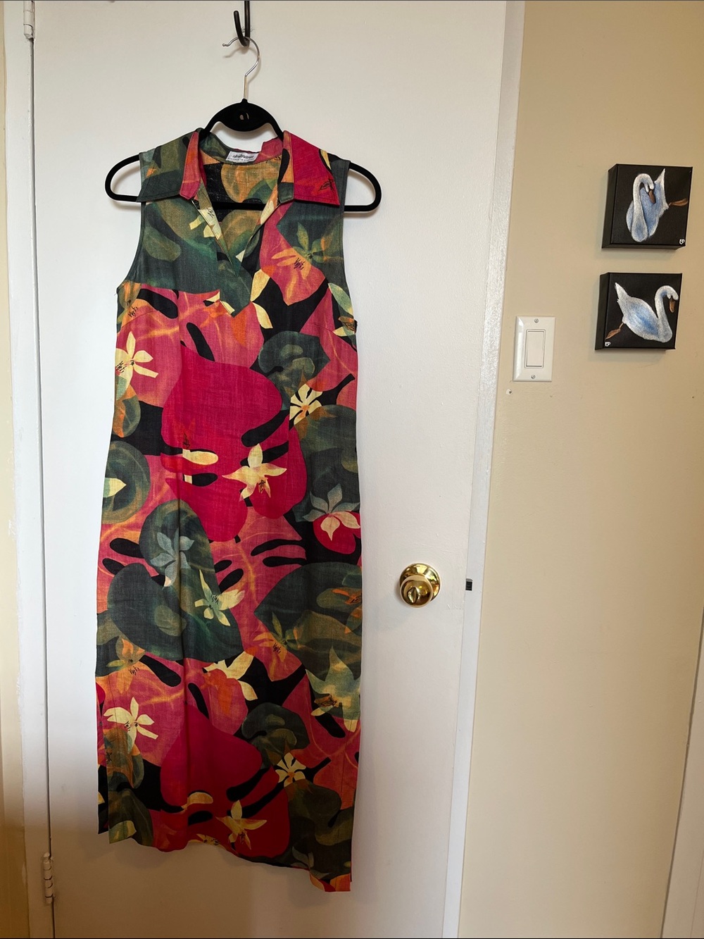 Steilmann Sleeveless Floral Maxi Dress in Red and Green